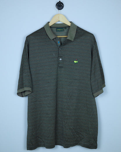 00s Augusta Masters x Bobby Jones Brown/Gold Patterned Polo (XL)