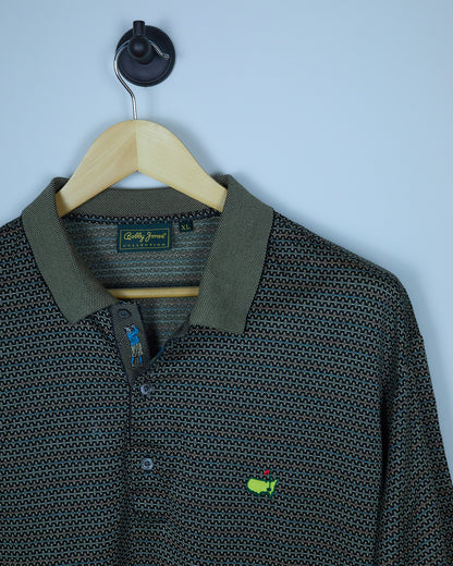00s Augusta Masters x Bobby Jones Brown/Gold Patterned Polo (XL)