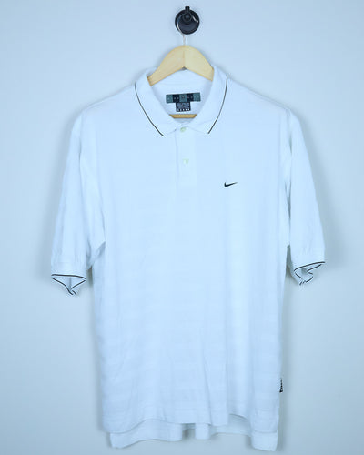 Late 90s Nike Golf White/Dri Fit Weave Polo (L)