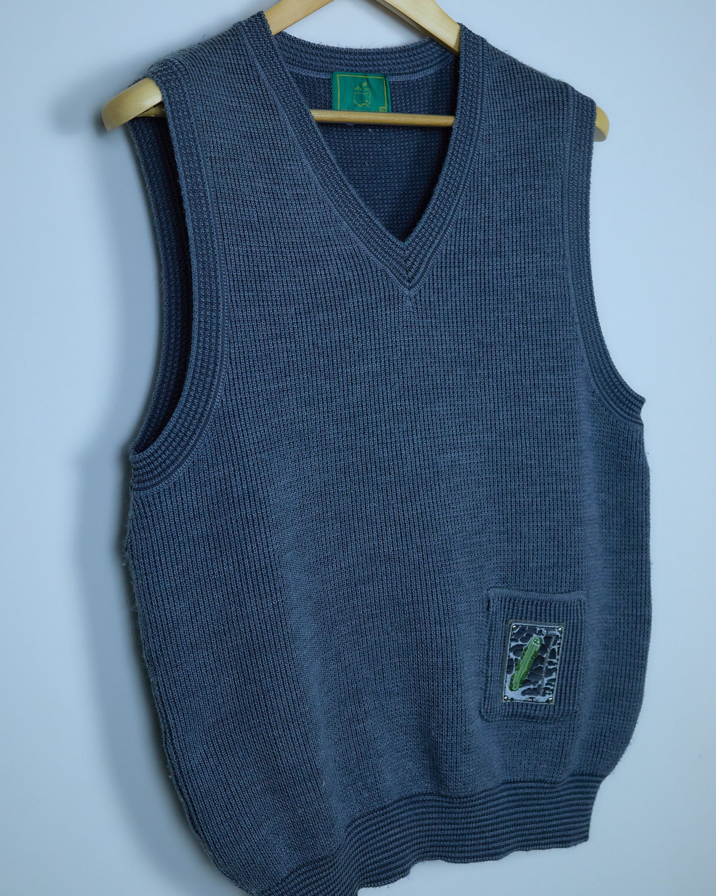 Late 80s Augusta Masters Grey V Neck Cotton Vest (M)