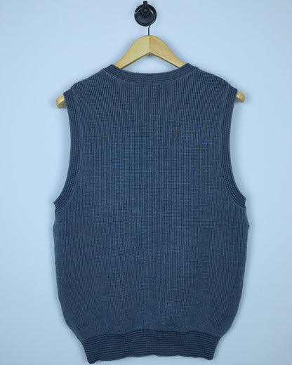 Late 80s Augusta Masters Grey V Neck Cotton Vest (M)