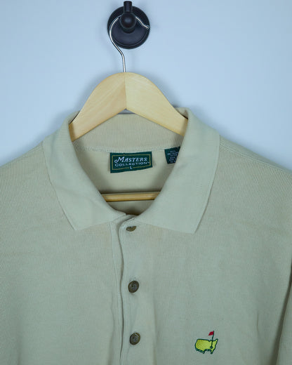 Early 90s Augusta Masters Beige Long Sleeve Jumper Polo (L)