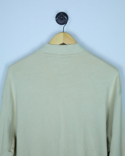 Early 90s Augusta Masters Beige Long Sleeve Jumper Polo (L)