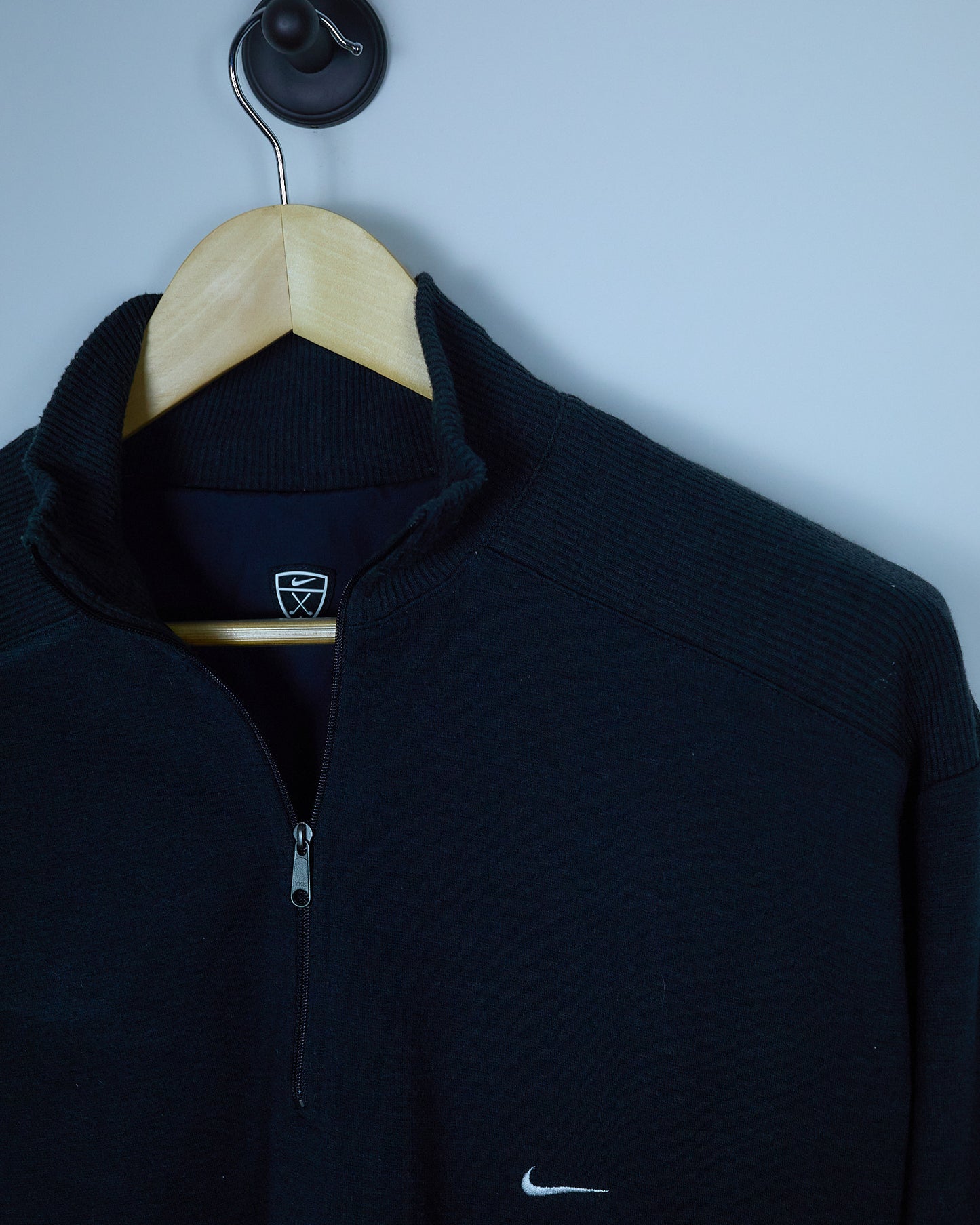 Early 00s Nike Golf Black/White Quarter Zip Reversible Windbreaker Jacket