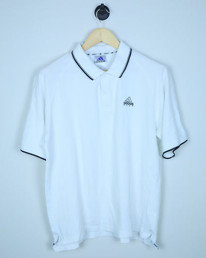 Mid 90s Adidas Golf White/Black Polo (XL)