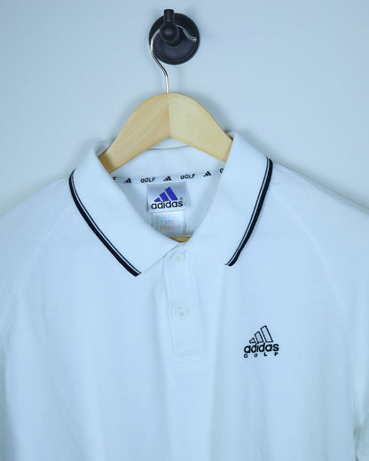 Mid 90s Adidas Golf White/Black Polo (XL)
