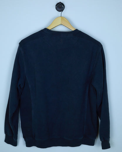 Early 90s Gear For Sports, Pebble Beach, Black/Silver Crew Neck Jumper (M)