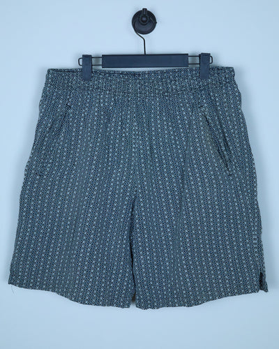 Early 90s Nike Golf Swoosh 18Dark Blue/Grey Pattern Shorts (L)