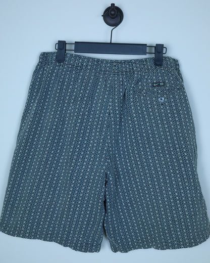 Early 90s Nike Golf Swoosh 18Dark Blue/Grey Pattern Shorts (L)