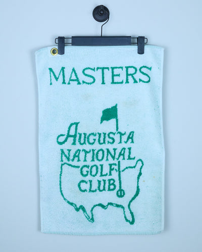 Late 80s/90s Augusta Masters Green/White Reversible Golf Towel