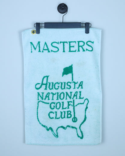 Late 80s/90s Augusta Masters Green/White Reversible Golf Towel