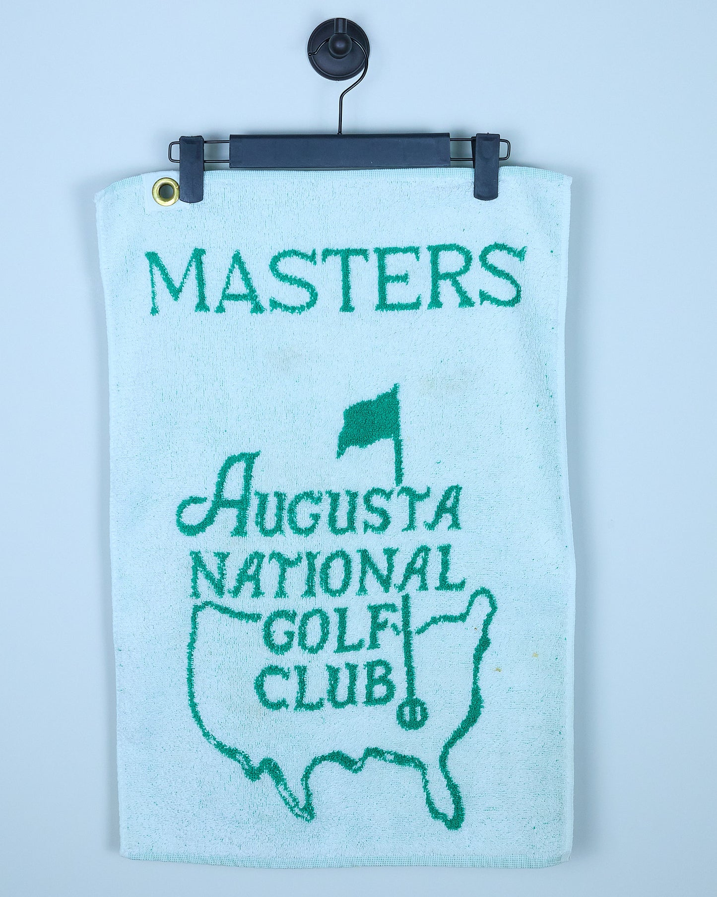 Late 80s/90s Augusta Masters Green/White Reversible Golf Towel