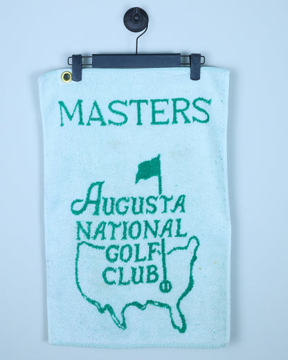 Late 80s/90s Augusta Masters Green/White Reversible Golf Towel