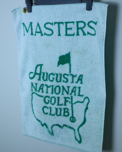 Late 80s/90s Augusta Masters Green/White Reversible Golf Towel