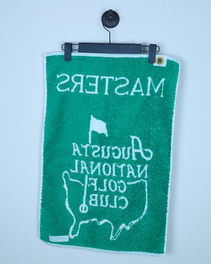 Late 80s/90s Augusta Masters Green/White Reversible Golf Towel