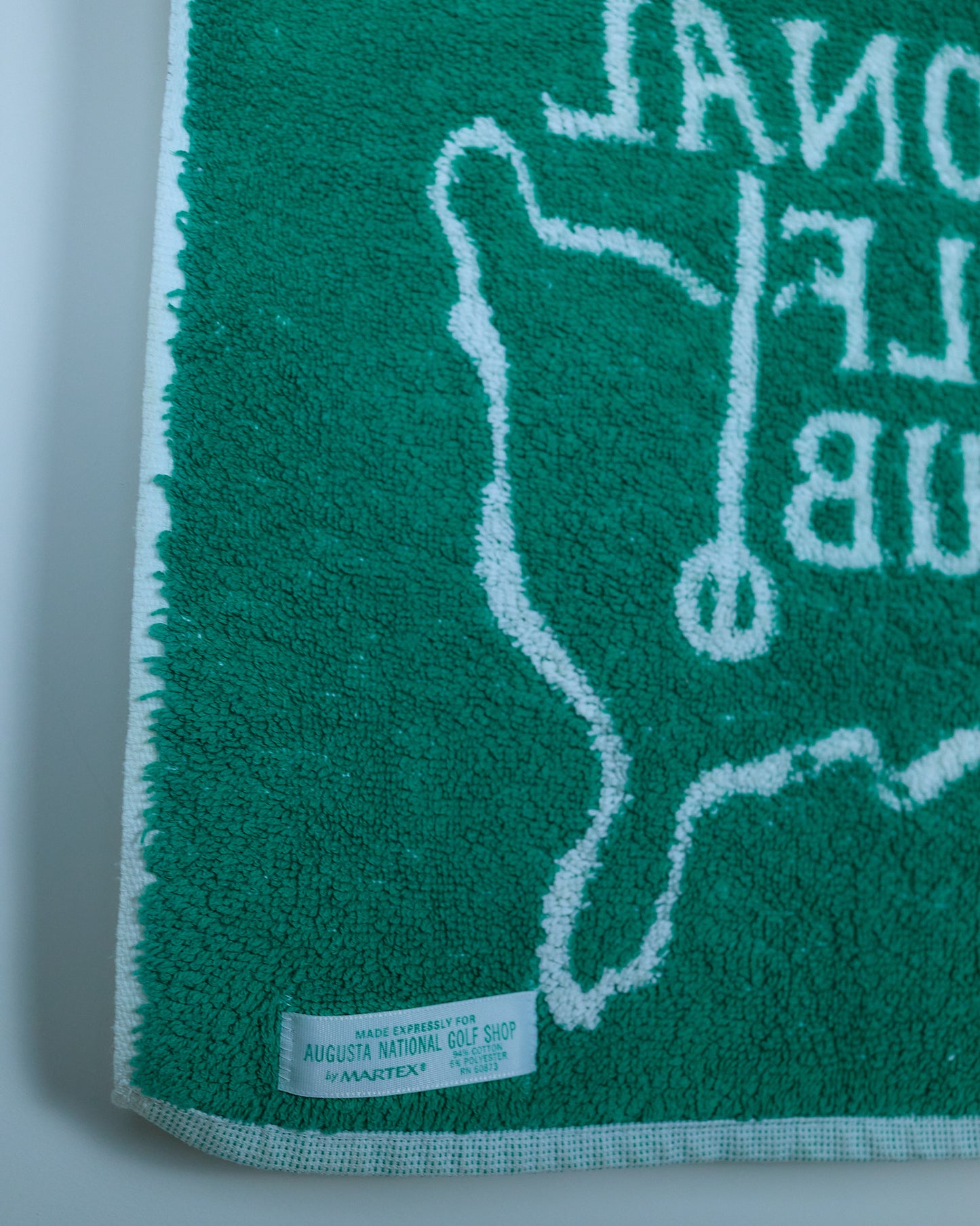 Late 80s/90s Augusta Masters Green/White Reversible Golf Towel