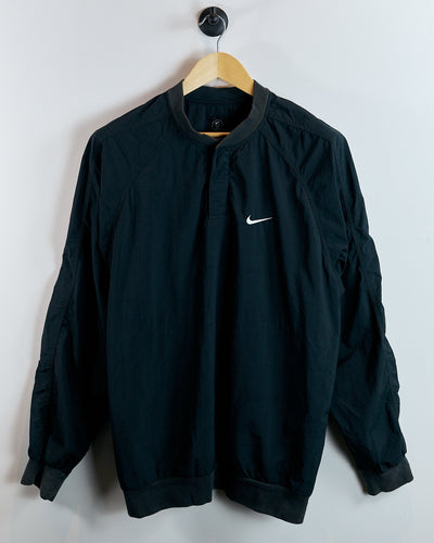 90s Nike Golf Black/White Windbreaker Popper Collar (L)