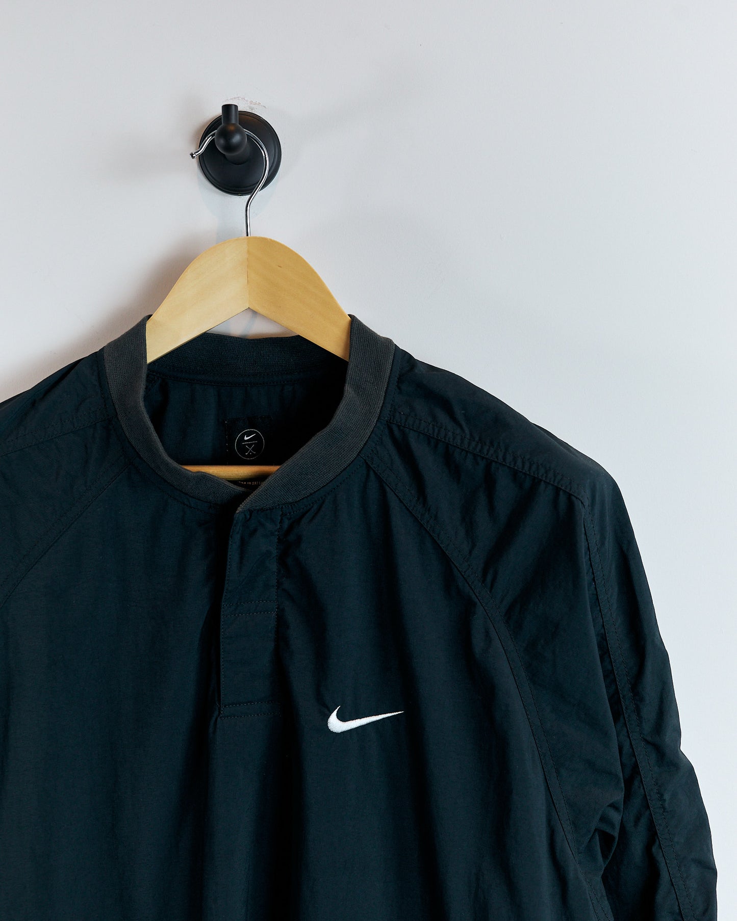 90s Nike Golf Black/White Windbreaker Popper Collar (L)