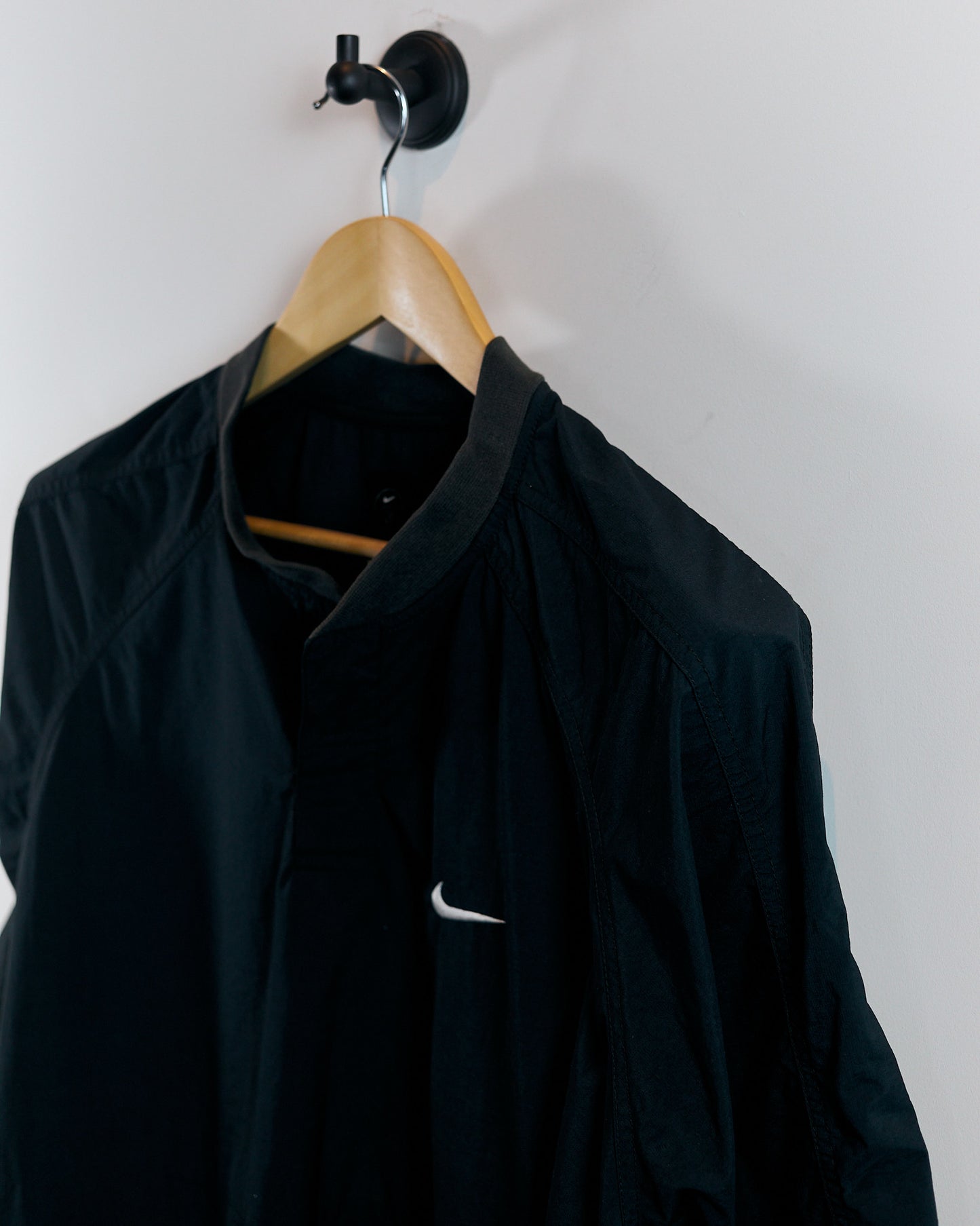 90s Nike Golf Black/White Windbreaker Popper Collar (L)
