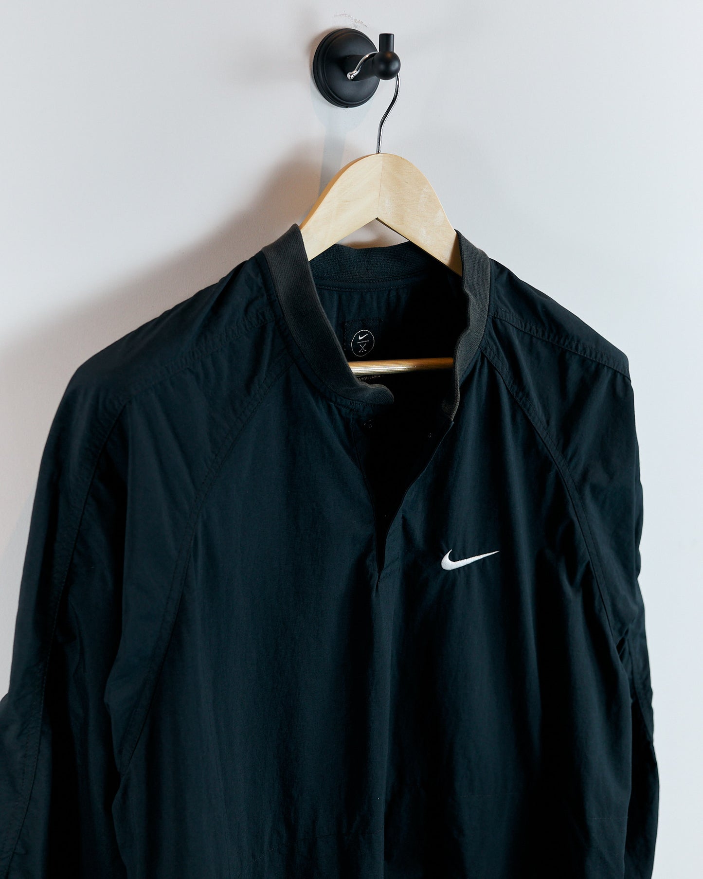 90s Nike Golf Black/White Windbreaker Popper Collar (L)