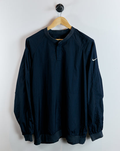 90s Nike Golf Navy Blue/White Windbreaker Popper Collar (L)