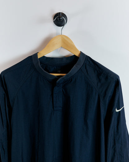 90s Nike Golf Navy Blue/White Windbreaker Popper Collar (L)
