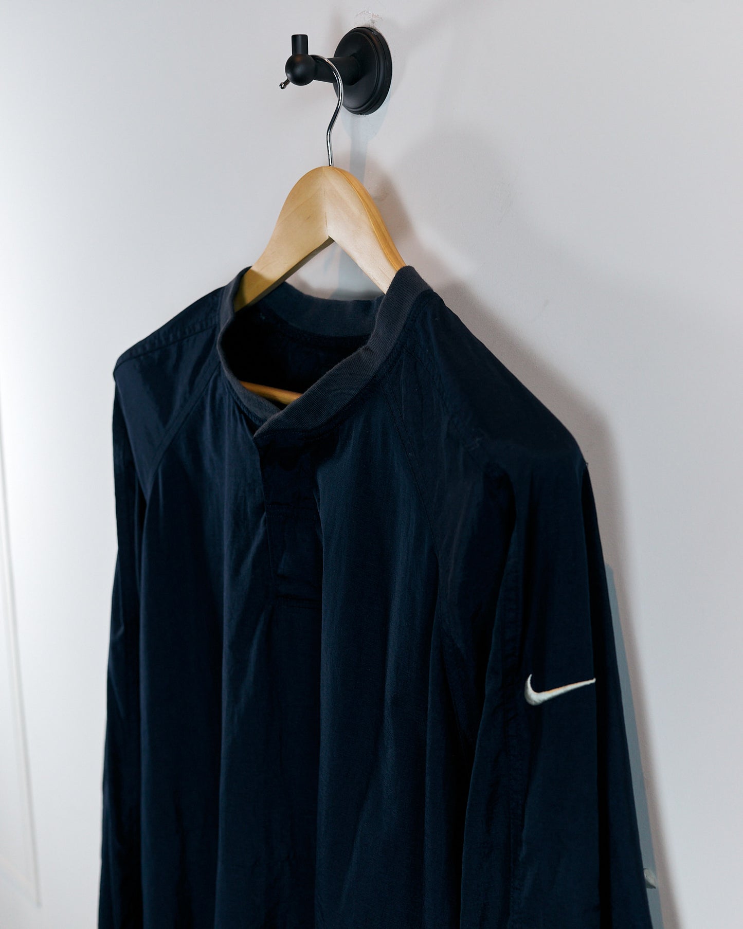 90s Nike Golf Navy Blue/White Windbreaker Popper Collar (L)