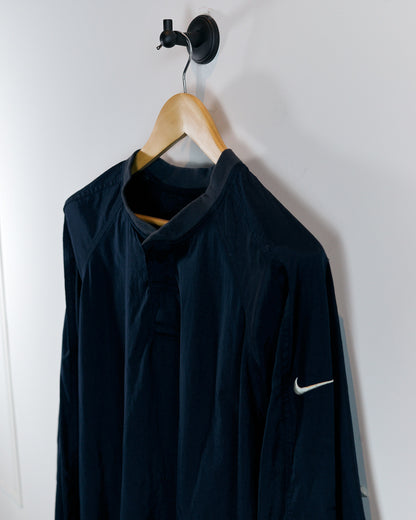 90s Nike Golf Navy Blue/White Windbreaker Popper Collar (L)