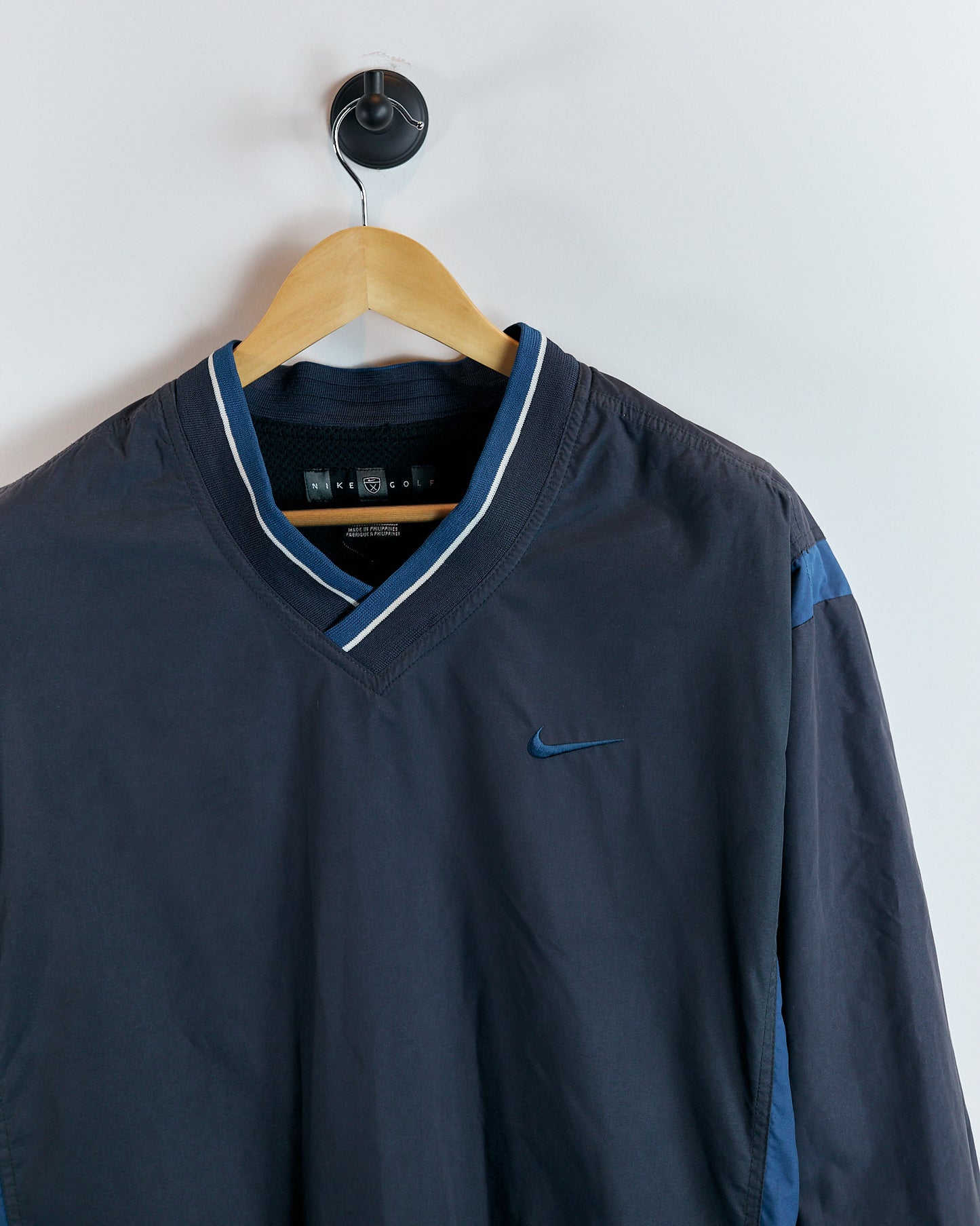 90s Nike Golf Navy Blue/Grey Windbreaker Jacket (L)