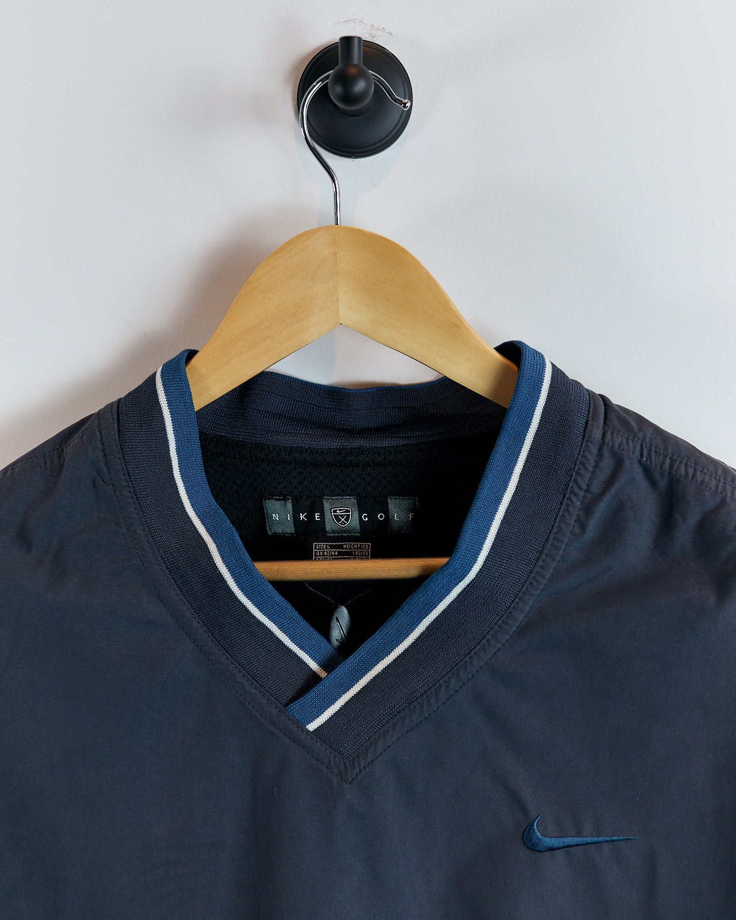 90s Nike Golf Navy Blue/Grey Windbreaker Jacket (L)