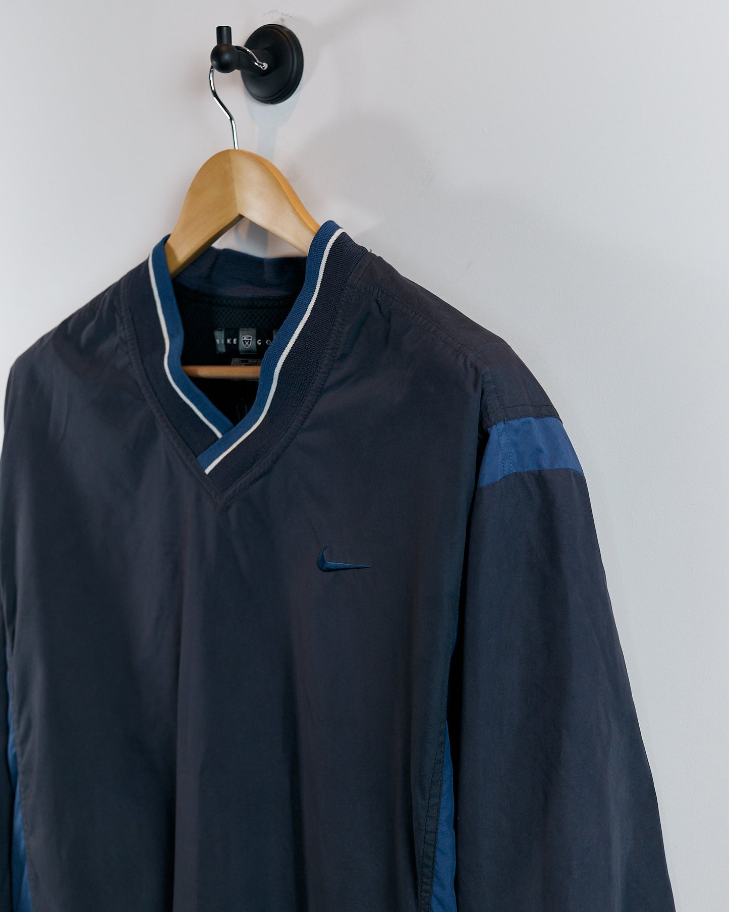90s Nike Golf Navy Blue/Grey Windbreaker Jacket (L)