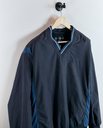 90s Nike Golf Navy Blue/Grey Windbreaker Jacket (L)