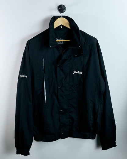 90s Titleist Black/White Windbreaker Full Zip Jacket Popper Covering (