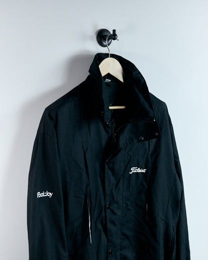 90s Titleist Black/White Windbreaker Full Zip Jacket Popper Covering (