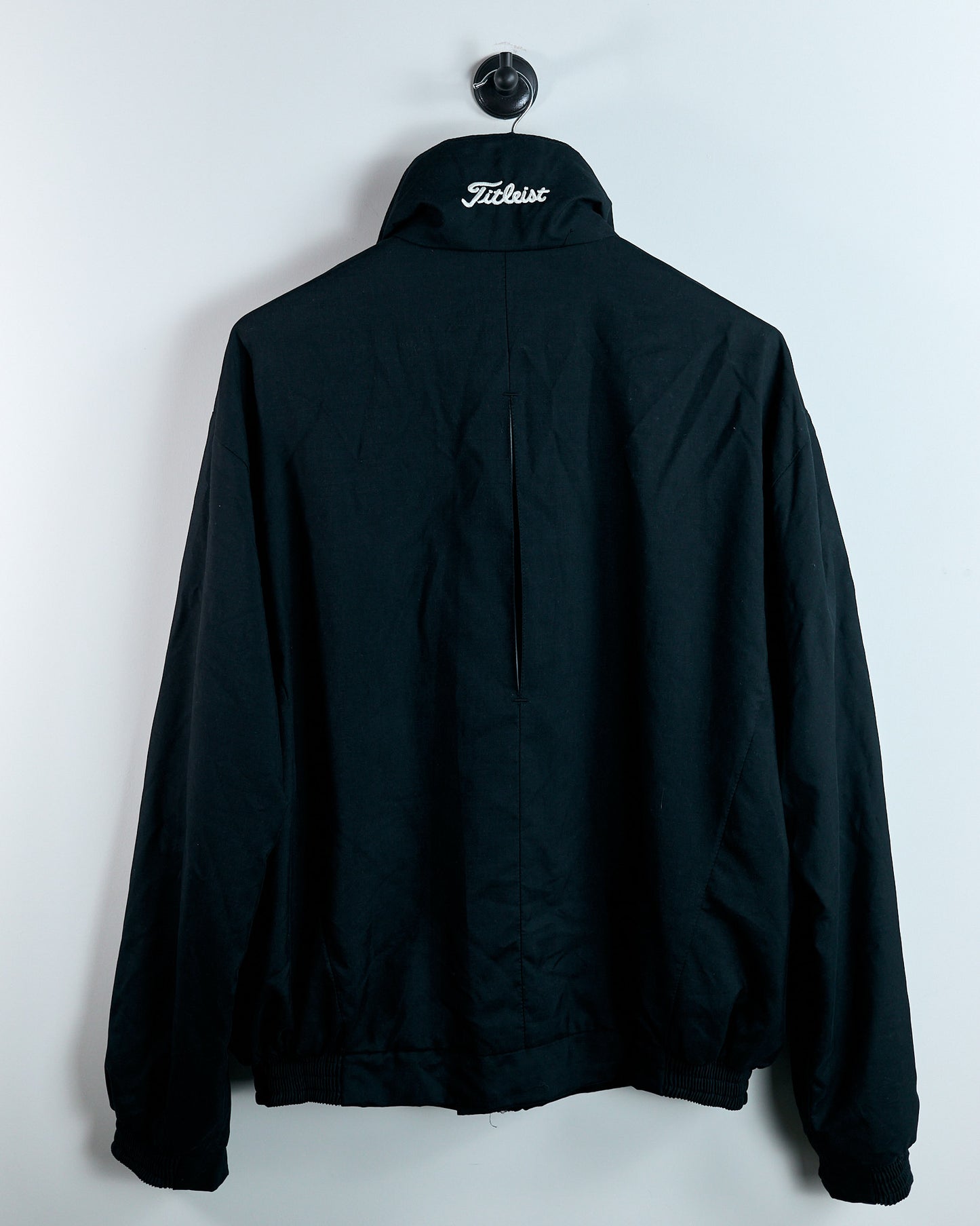 90s Titleist Black/White Windbreaker Full Zip Jacket Popper Covering (