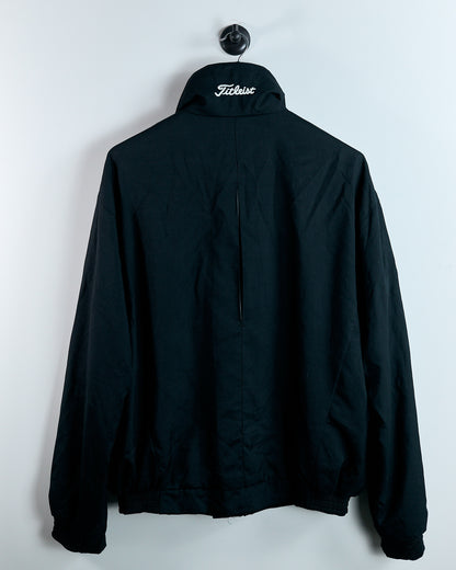 90s Titleist Black/White Windbreaker Full Zip Jacket Popper Covering (