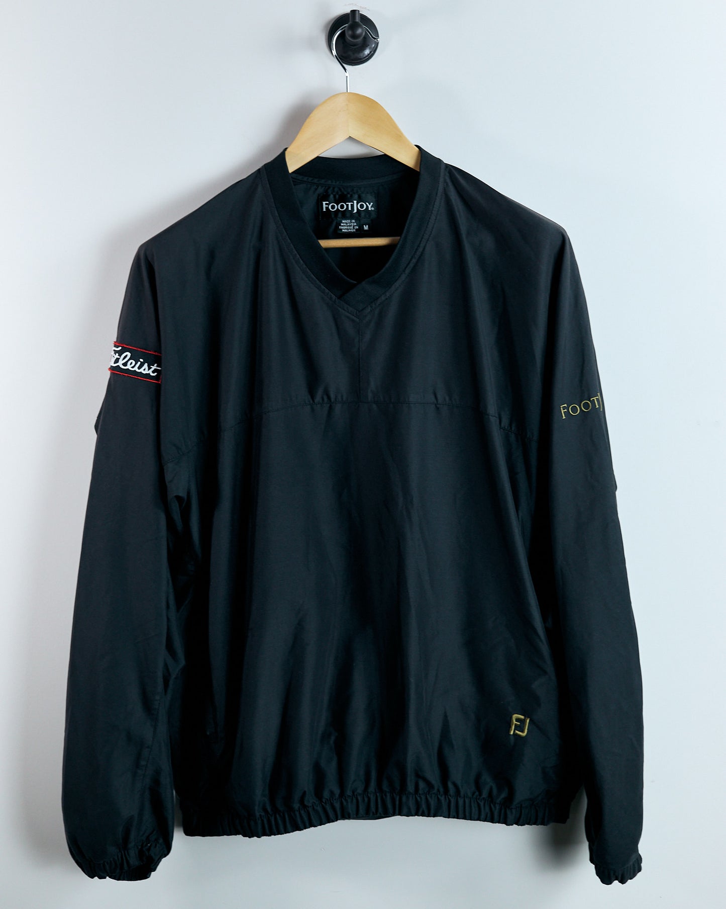00s FootJoy x Titleist Black V Neck Windbreaker (M)