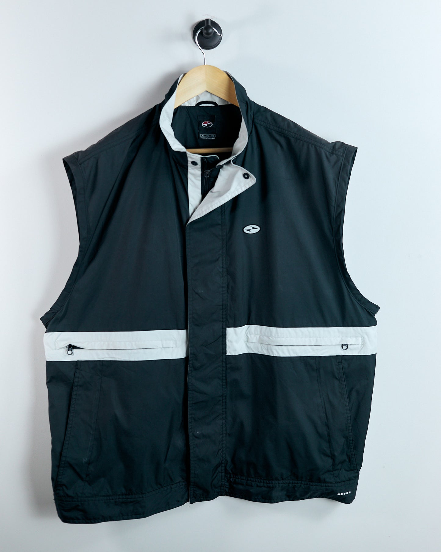 90s Nike Yin Yang Black/Cream Gilet Vest (XL)