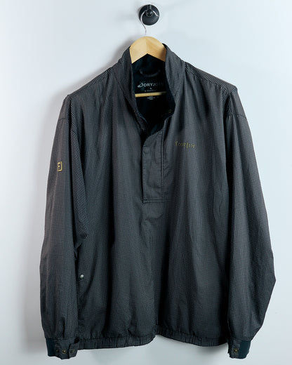 90s FootJoy Brown Houndstooth Print Windbreaker (M)