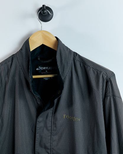 90s FootJoy Brown Houndstooth Print Windbreaker (M)