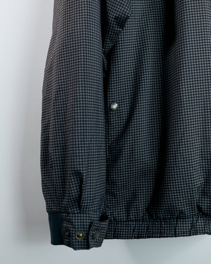 90s FootJoy Brown Houndstooth Print Windbreaker (M)