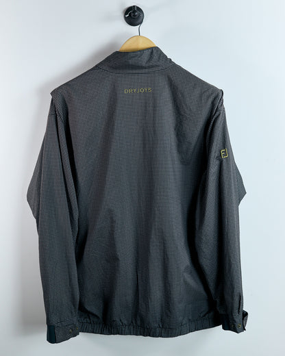 90s FootJoy Brown Houndstooth Print Windbreaker (M)