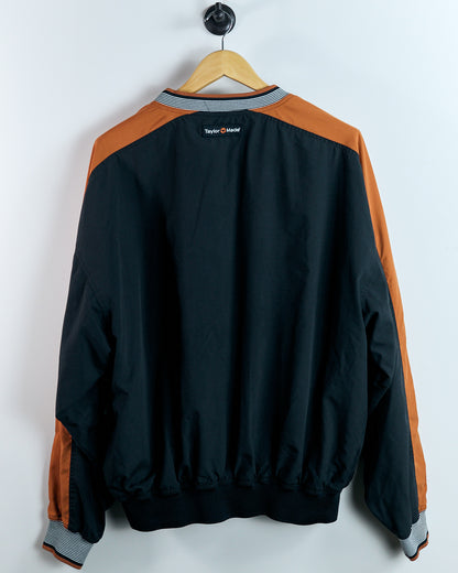 90s TaylorMade Black/Orange V Neck Windbreaker Jacket (XL)