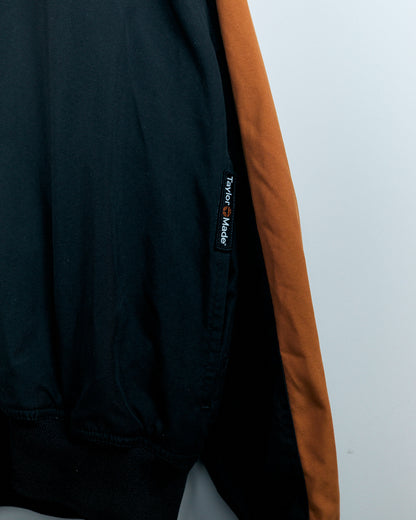 90s TaylorMade Black/Orange V Neck Windbreaker Jacket (XL)