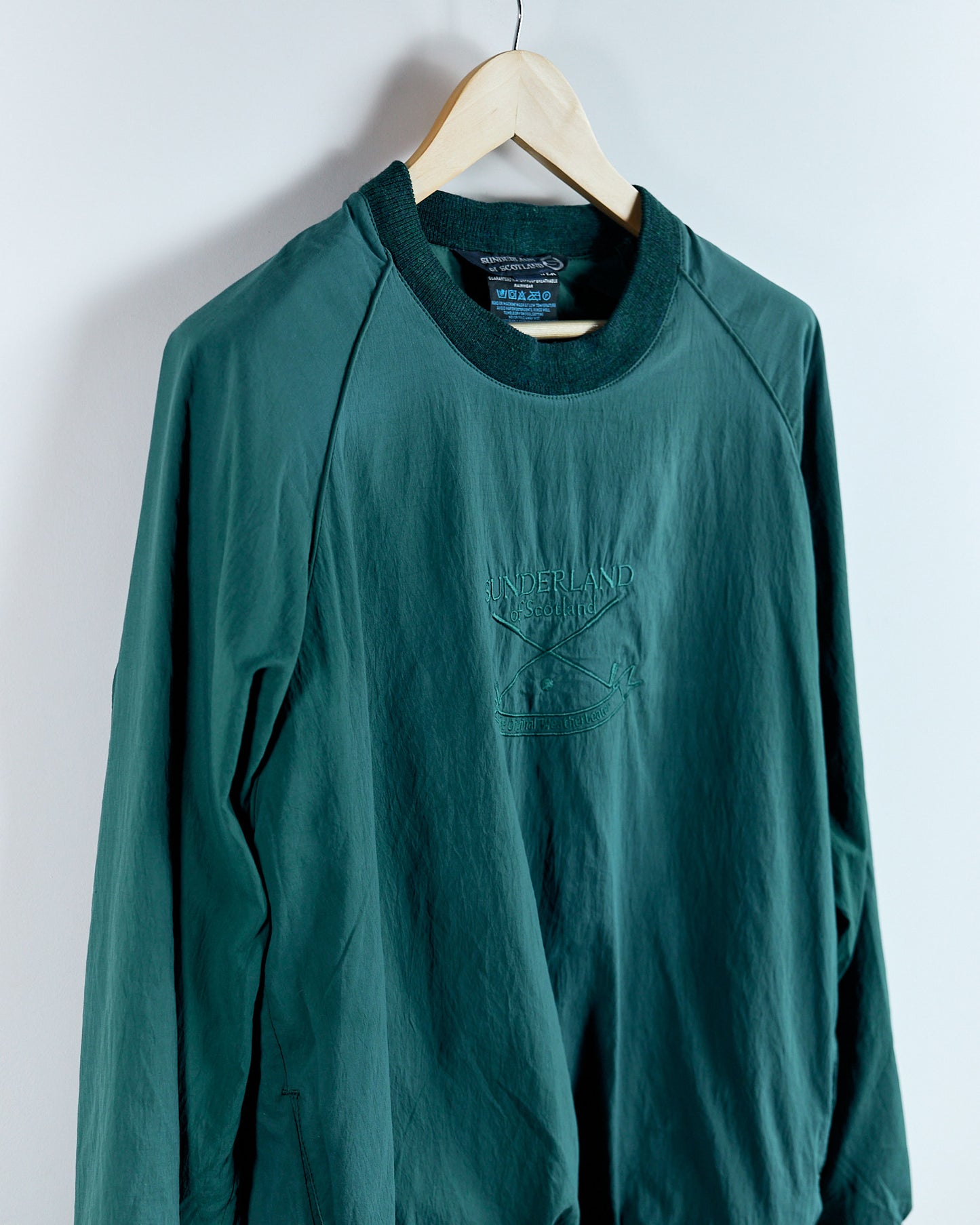 90s Sunderland of Scotland Green Crew Neck Windbreaker (M)