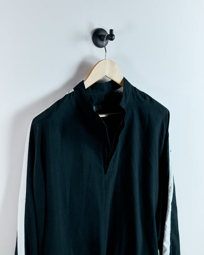 90s Nike Shield Logo Black/White Mock Collar Quarter Zip Wind Jacket (