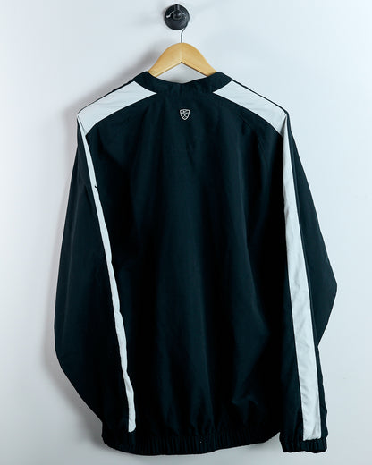 90s Nike Shield Logo Black/White Mock Collar Quarter Zip Wind Jacket (