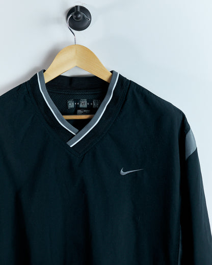 90s Nike Golf Black/Grey V Neck Windbreaker Jacket (L)