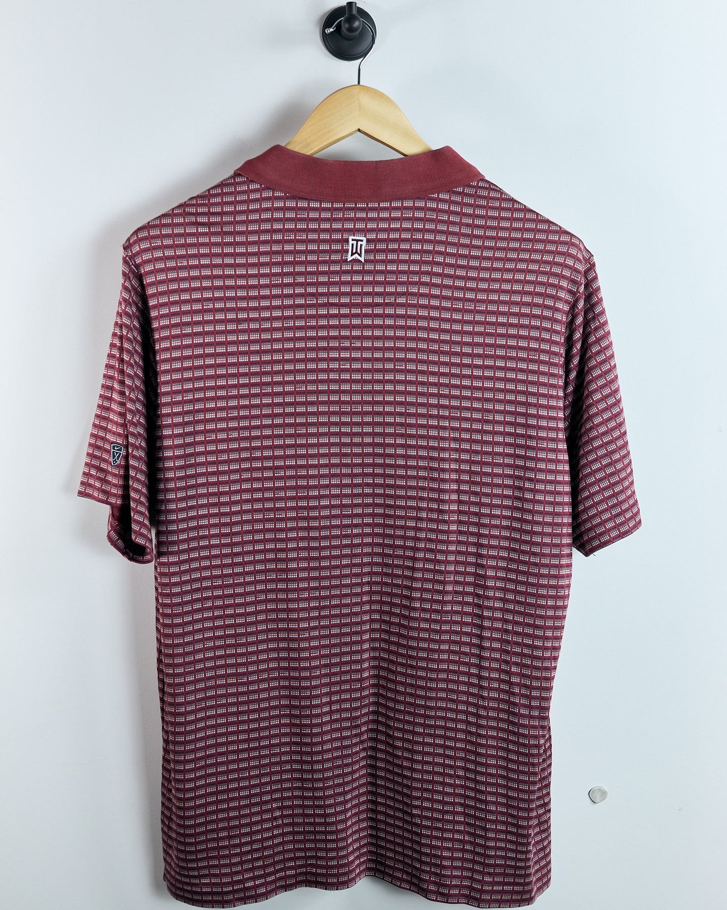 90s Tiger Woods Red Pattern Polo (M)