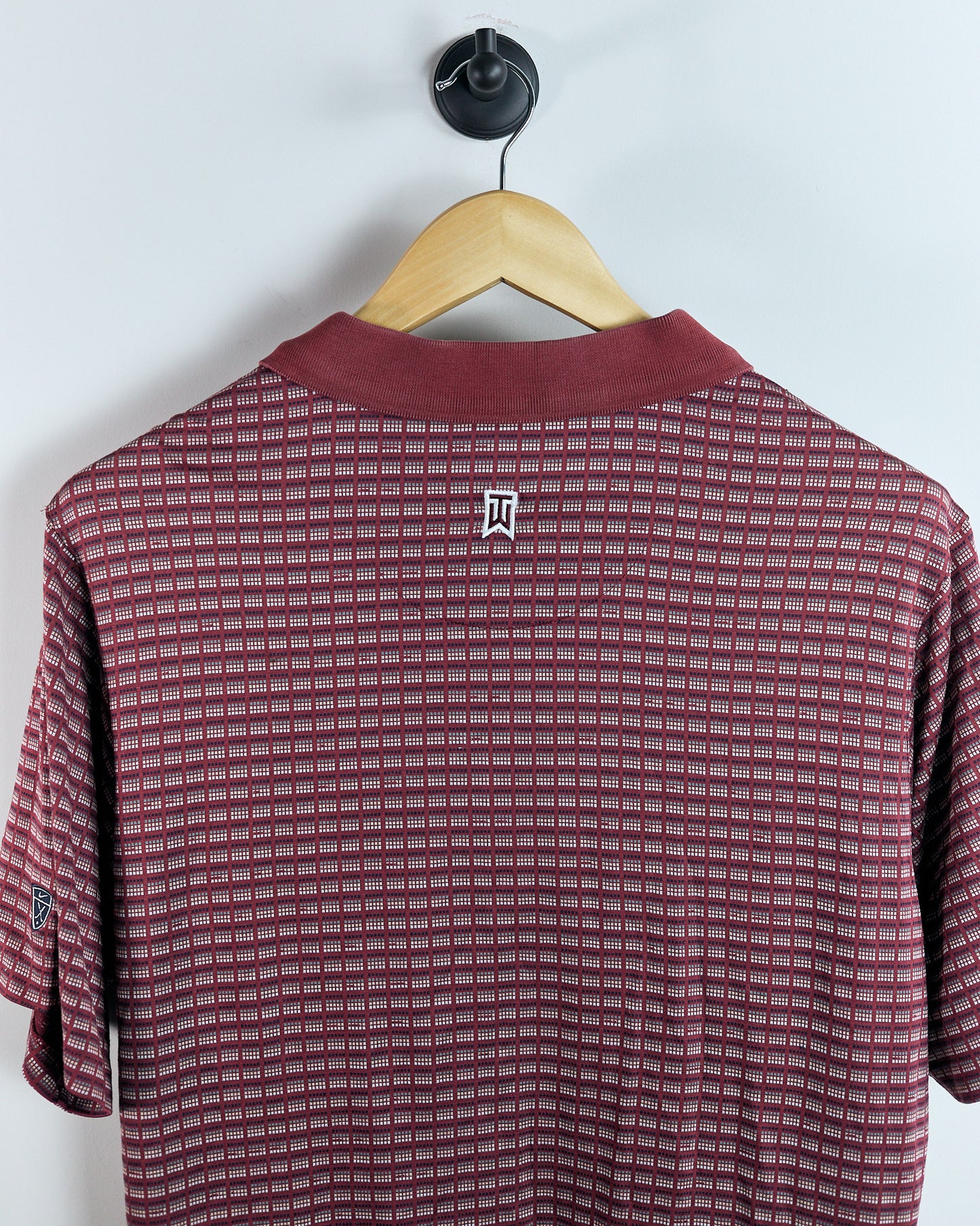 90s Tiger Woods Red Pattern Polo (M)